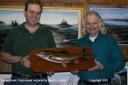 David with Parke Brook Trout mount he restored